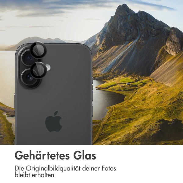 imoshion 2er-Pack Objektivschutz für Kamera für das Apple iPhone 17 / 16 / 16 Plus - Schwarz