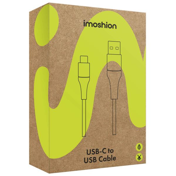 imoshion Braided USB-C-zu-USB-A Kabel - 1,5 Meter - Weiß