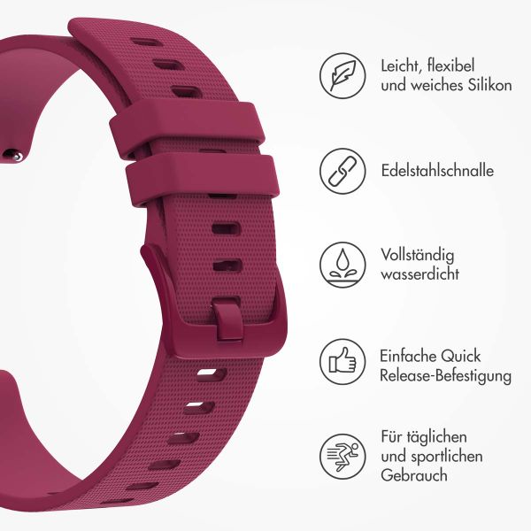 imoshion Sport-Silikonarmband mit Schnalle - Universelle 20 mm Anschluss - Magenta