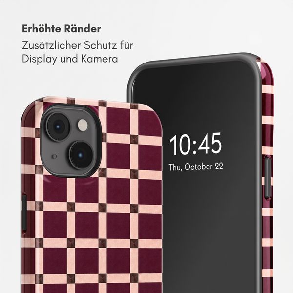Selencia Vivid Back Cover Apple iPhone 14 - Check This Burgundy