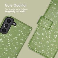 imoshion Design Klapphülle Samsung Galaxy S21 - Green Flowers