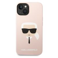 Karl Lagerfeld Karl's Head Liquid Silikonhülle MagSafe iPhone für das 14 - Rosa