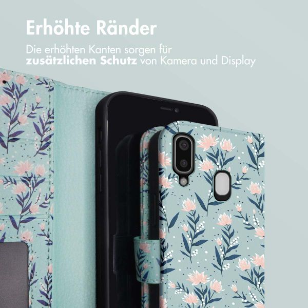 imoshion Design Klapphülle für das Samsung Galaxy A20e - Blue Flowers