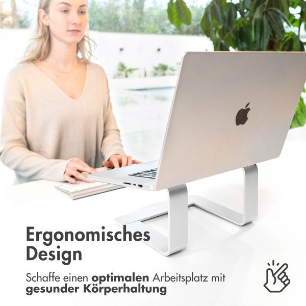 imoshion ﻿Aluminium-Laptophalter - Laptophalter - Schreibtisch - Universal - Silber