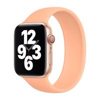 Apple Silikon Solo Loop für  Apple Watch Series 1 - 9 / SE (38/40/41 mm) | Series 10 / 11 (42 mm) - Größe 3 - Cantaloupe
