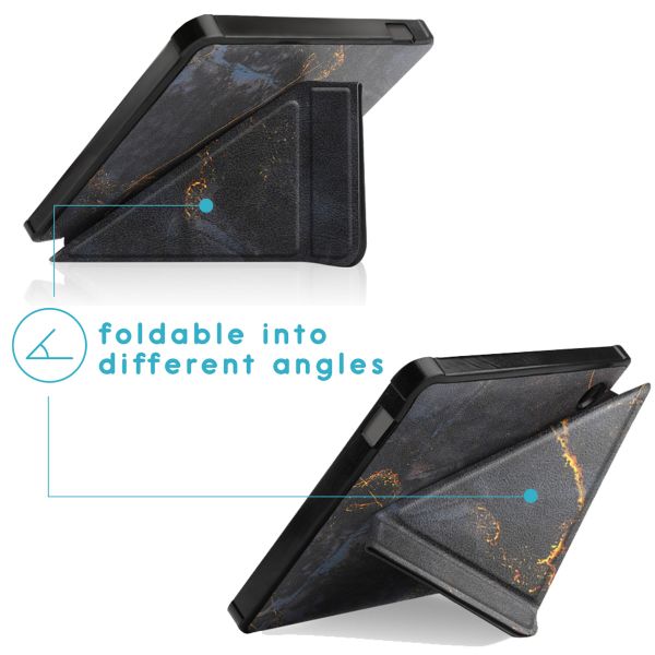 imoshion Design Klappbare Klapphülle für das Kobo Libra 2 / Tolino Vision 6 - Black Marble