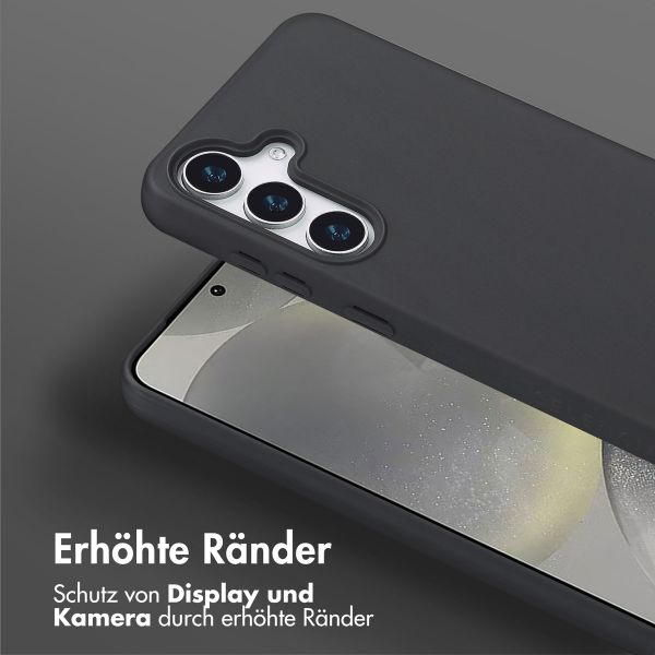 Selencia SilikonHülle mit abnehmbarem Band Samsung Galaxy S25 Plus - Schwarz