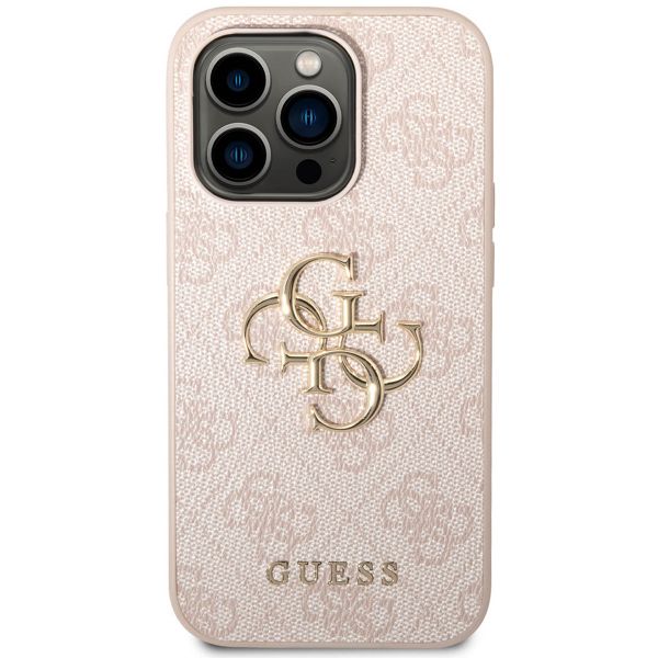 Guess 4G Metal Logo Back Cover Apple iPhone 14 Pro - Rosa
