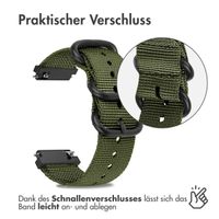imoshion Robustes Nylonarmband -   Universelle 20 mm Anschluss - Grün