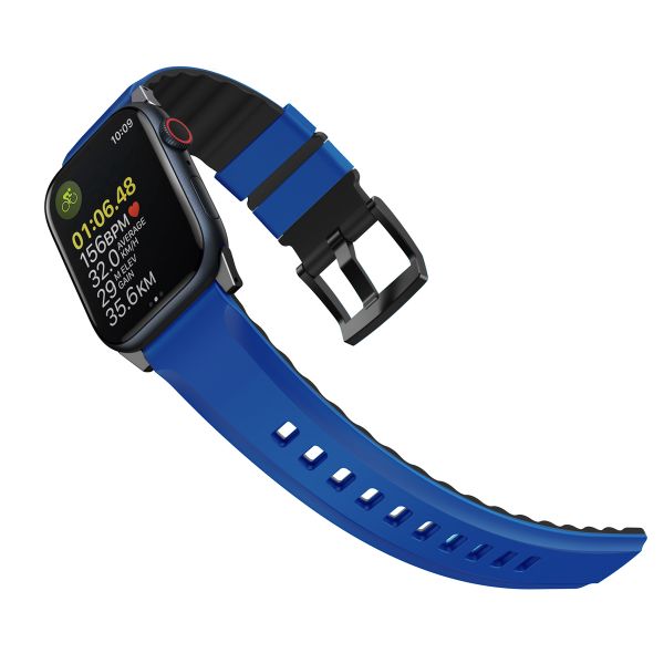 Uniq Linus AiroSoft™ Silikonarmband für das  Apple Watch Series 1 t/m 11 / SE / Ultra (44/45/46/49 mm) - Racing Blue