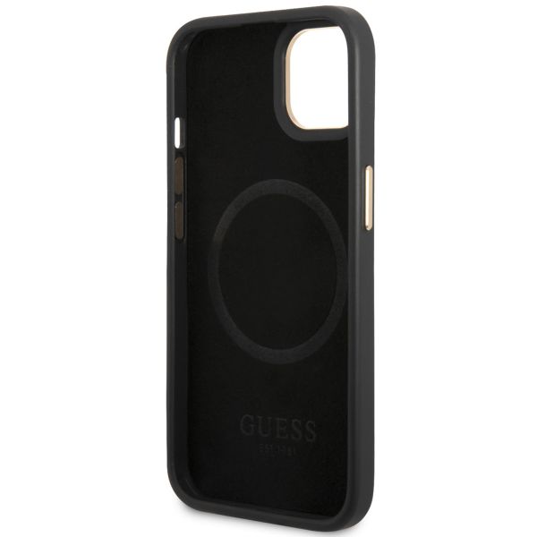 Guess 4G Logo Monogramm MagSafe Back Cover für das Apple iPhone 14 - Schwarz