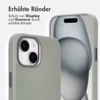 Accezz MagSafe Leather Backcover Apple iPhone 15 - Light Grey