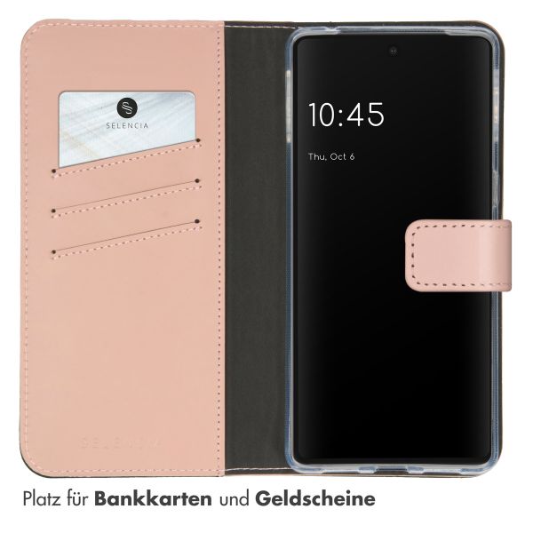 Selencia Echtleder Klapphülle für das Google Pixel 7 Pro - Dusty Pink