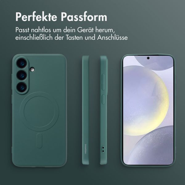 imoshion Color Back Cover mit MagSafe für das Samsung Galaxy S25 Plus - Dunkelgrün