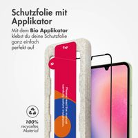 Accezz Vollflächige Schutzfolie aus gehärtetem Glas mit Applikator für das Samsung Galaxy A25 (5G)