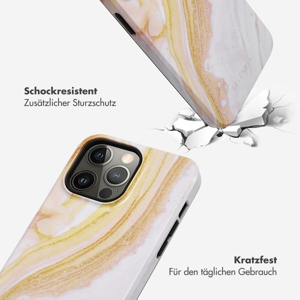 Selencia Vivid Tough Back Cover für das Apple iPhone 14 Pro Max - Chic Marble Gold