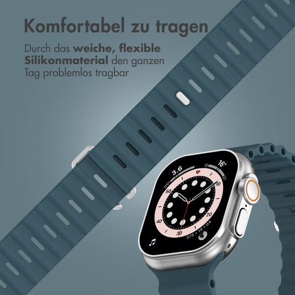 Accezz Ocean Armband für Apple Watch Series 1 - 11 / SE / Ultra (44/45/46/49 mm) - Abyss Blue