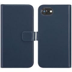 Selencia Echtleder Buchhülle iPhone 16e - Blau