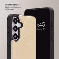 Selencia Nova HandyHülle mit Kordel und Kartenhalter Samsung Galaxy S25 FE - Beige