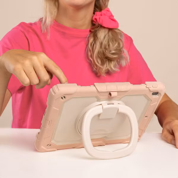 imoshion Rugged Kindersicher Schutzhülle Apple iPad 6 (2018) 9.7 Zoll / iPad 5 (2017) 9.7 Zoll / Air 2 (2014)/Air 1 (2013) - Hellrosa