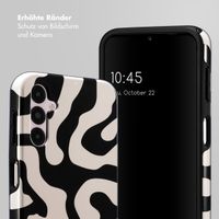 Selencia Vivid Tough Back Cover für das Samsung Galaxy A14 (5G/4G) - Art Wave Black