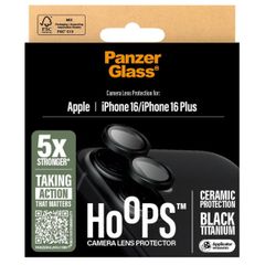 PanzerGlass Kameraprotektor Ceramic Hoops für das Apple iPhone 16 / 16 Plus