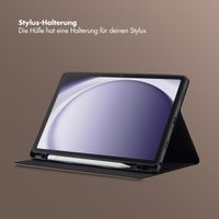 Selencia Riva Klapphülle Samsung Galaxy Tab A9 Plus - Mocha Brown