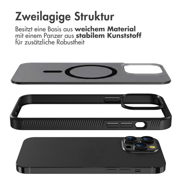 Accezz Rugged Frosted Back Cover mit MagSafe Apple iPhone 14 Pro Max - Schwarz