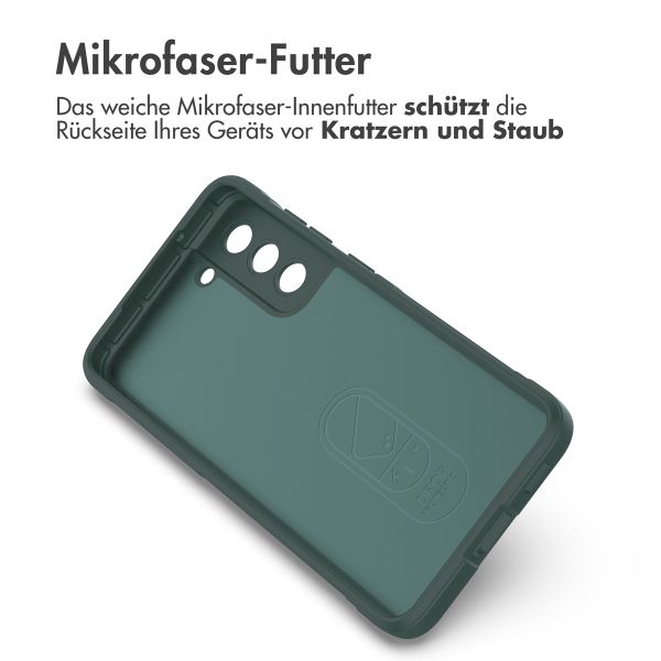 imoshion EasyGrip Back Cover für das Samsung Galaxy S21 FE - Dunkelgrün