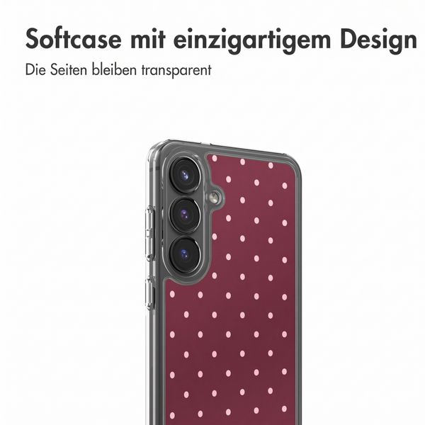 imoshion Design Hülle Samsung Galaxy S24 - Polka Dot Bordeaux