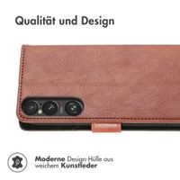 imoshion Luxuriöse Klapphülle für das Sony Xperia 1 VI - Braun