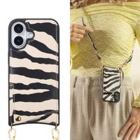Selencia Nova HandyHülle mit Kordel und Kartenhalter Apple iPhone 17 - Zazzy Zebra
