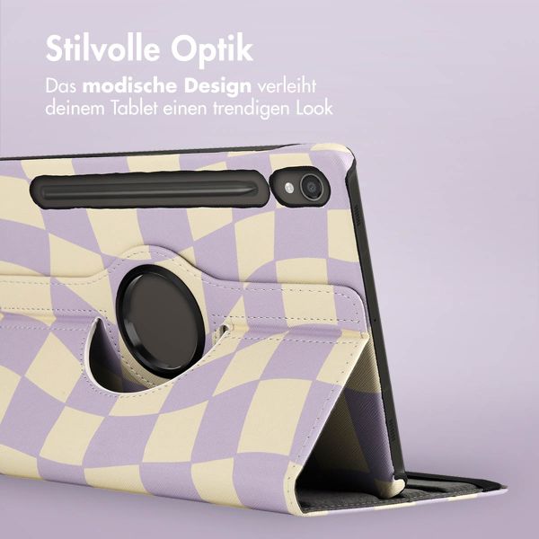 imoshion 360° drehbare Design Klapphülle Samsung Galaxy Tab S9 11.0 Zoll - Dancing Cubes