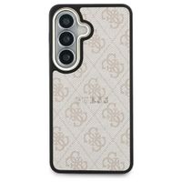 Guess 4G Leather Back Cover mit MagSafe Samsung Galaxy S26 - Gold Edge - Pink