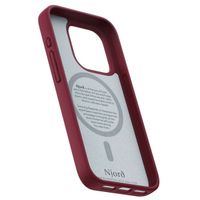 Njorð Collections Wildleder Comfort+ Case MagSafe für das iPhone 15 Pro - Red