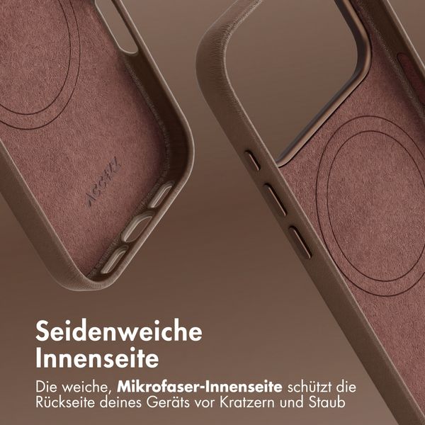 Accezz MagSafe Leather Backcover Apple iPhone 18 Pro / 17 Pro - Kaffeebraun