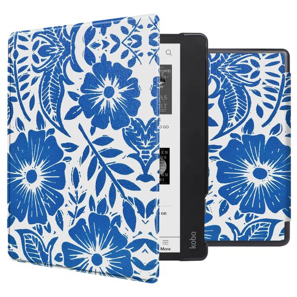 imoshion Design Slim Hard Case Sleepcover für das Kobo Elipsa 2E - Flower Tile