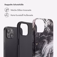 Selencia Vivid Back Cover Apple iPhone 13 - Chic Marble Black