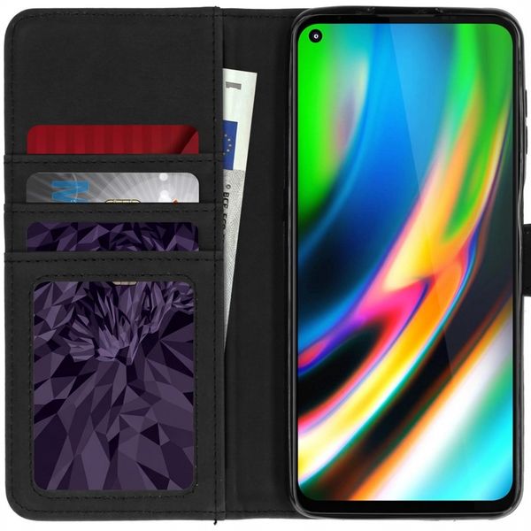 imoshion Luxuriöse Klapphülle Motorola Moto G9 Plus - Dunkelblau