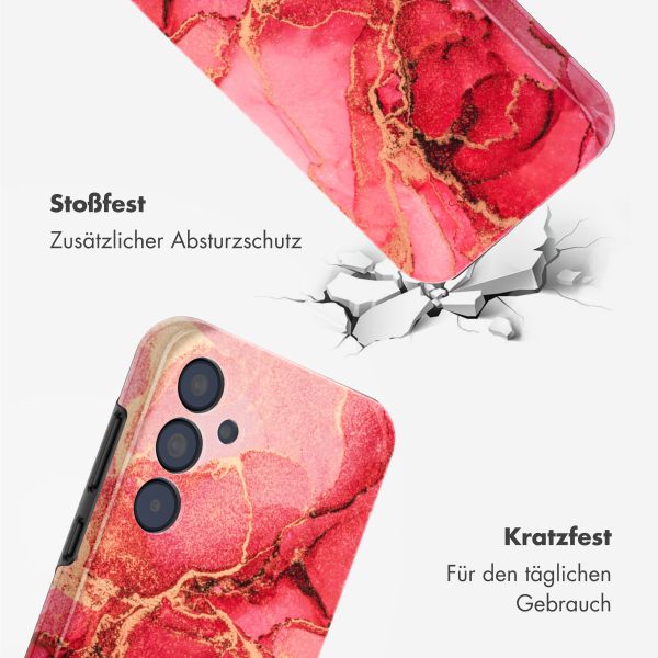 Selencia Vivid Tough Back Cover für das Samsung Galaxy A35 - Rosy Marble