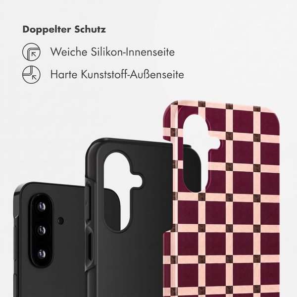 Selencia Vivid Back Cover Samsung Galaxy A18 (4G) / A17 (4G/5G) - Check This Burgundy