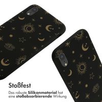 imoshion Silikonhülle design mit Band für das iPhone Xr - Sky Black