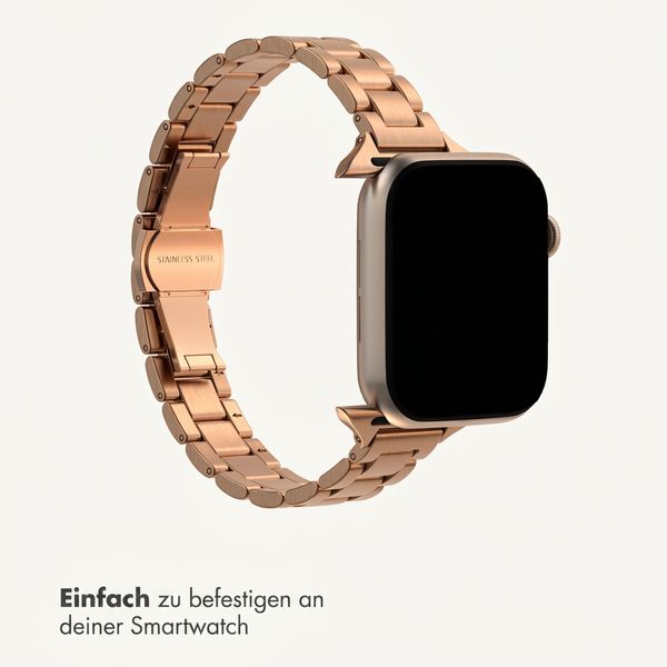 Selencia Slim Stahlgliederarmband für Apple Watch | 38/40/41/42 mm - Rosé gold