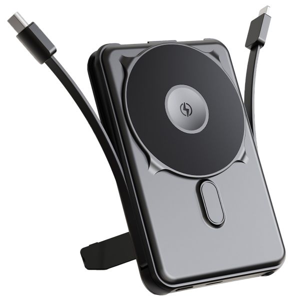imoshion MagSafe Powerbank 10.000 mAh + Accezz Ultra Slim GaN Ladegerät + Accezz USB-C- auf USB-C-Kabel - 1 Meter - Schwarz