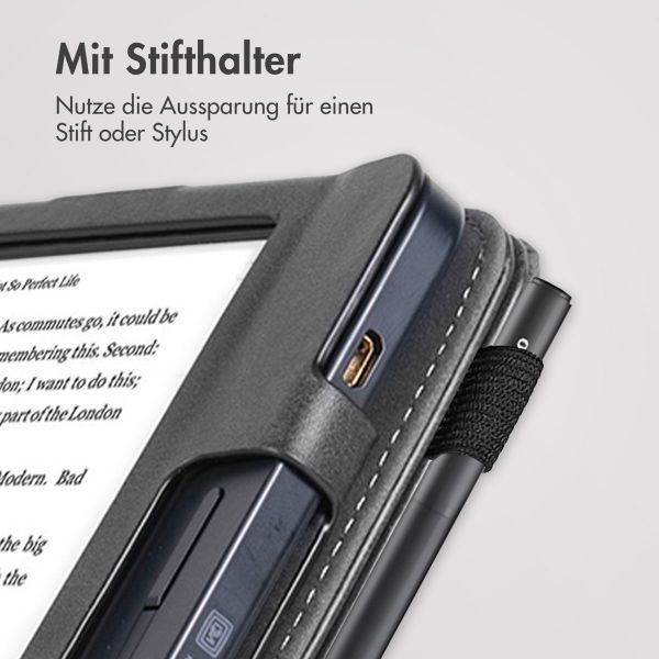 imoshion Klapphülle Sleepcover mit strap und stand Kobo Libra H2O - Schwarz