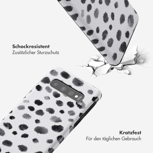 Selencia Vivid Tough Back Cover für das Samsung Galaxy S10 - Trendy Leopard