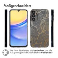 imoshion Design Hülle für das Samsung Galaxy A15 (5G/4G) - Golden Leaves