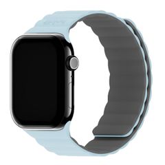 Holdit Silikonarmband Magnet für Apple Watch Series 1 - 9 / SE (38/40/41 mm) | Series 10 / 11 (42 mm) - Mineral Blue / Grey