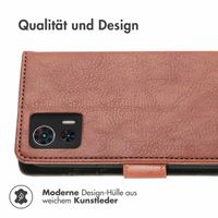 imoshion Luxuriöse Klapphülle für das Motorola Edge 30 Neo - Braun