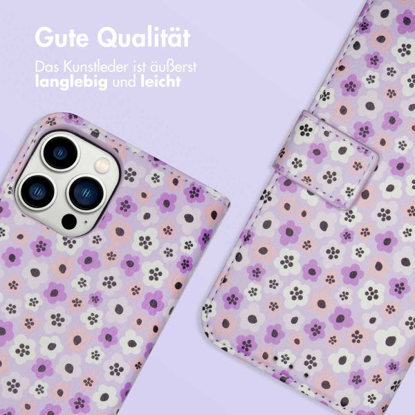 imoshion ﻿Design Klapphülle für das iPhone 12 (Pro) - Purple Flowers